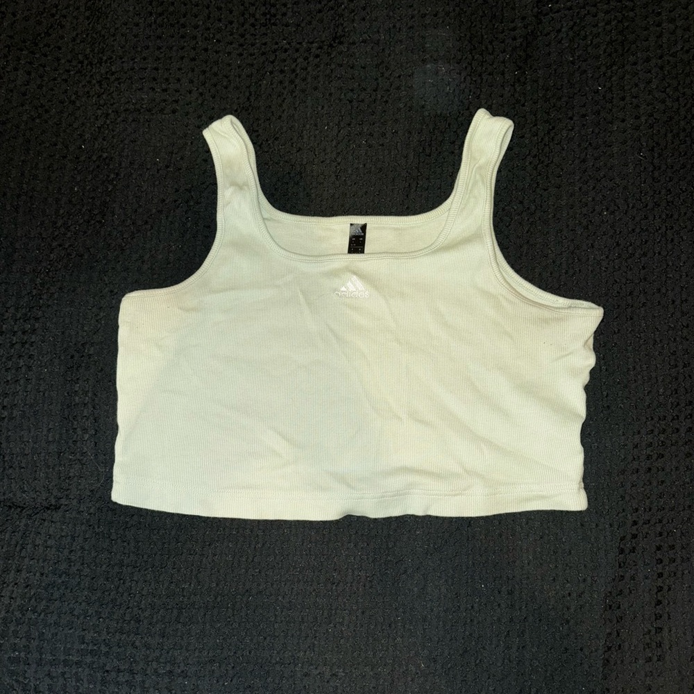 Adidas Women's Pastel Teal/Green Crop Top